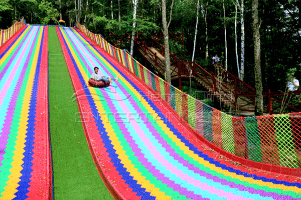 amusement rainbow slide ride