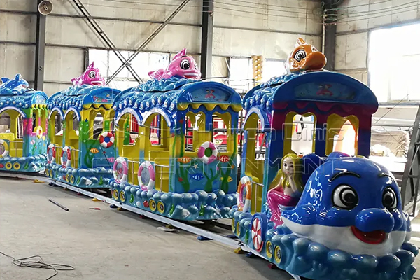 ocean themed outdoor track train for kids