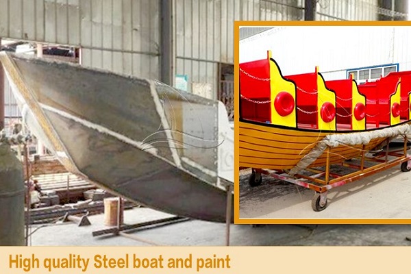 high quality steel boat and paint of Dinis pirate ship