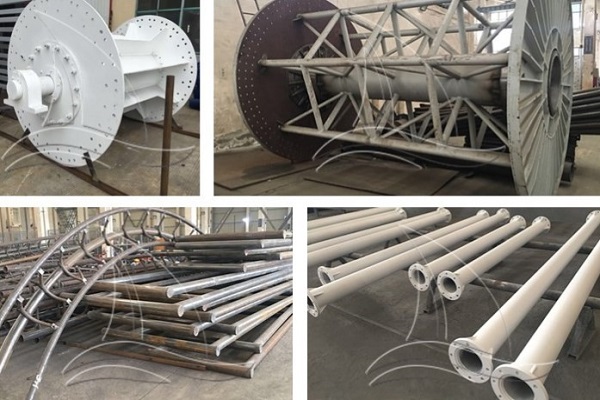 axle and spokes of giant observation wheel