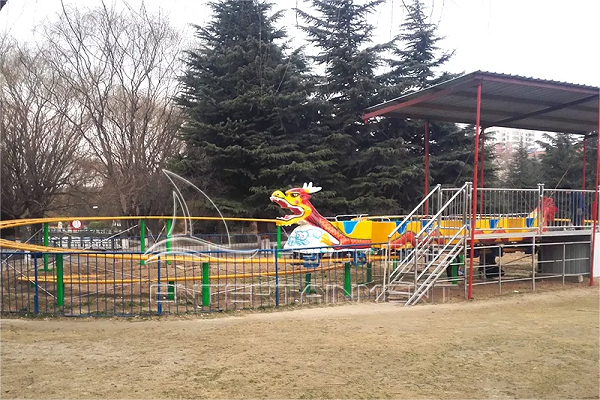 dragon themed roller coaster for park