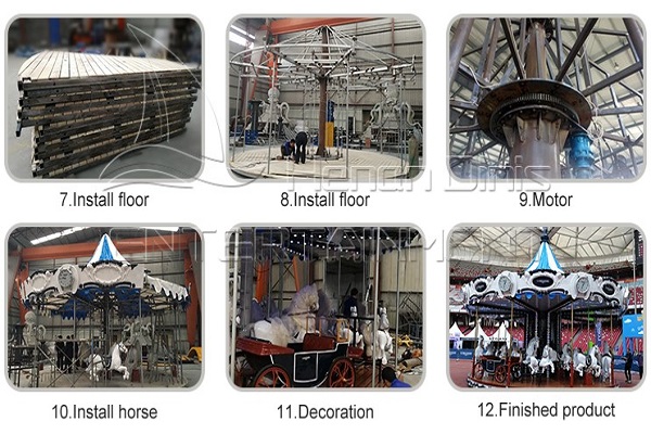 production process of carousel horse rides