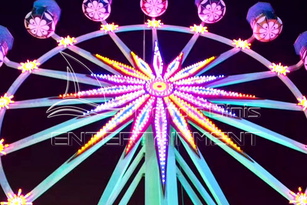 Outdoor Christmas Ferris Wheel in California with LED Lights
