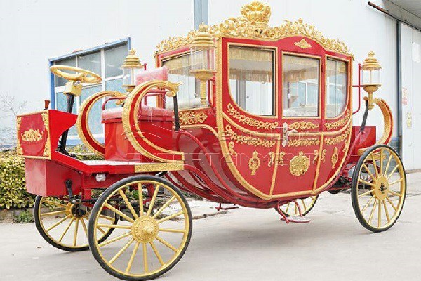Red Royal Electric Horse Drawn Carriage Ride