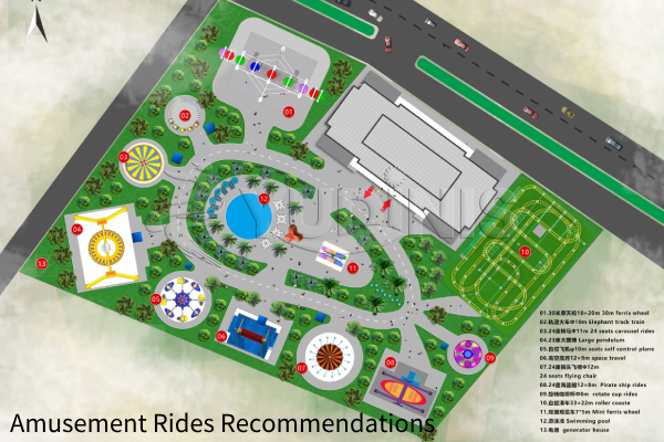 Various Carnival Rides Suitable for 8000-square-meter theme park in Nigeria